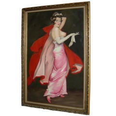 Original Pin Up Painting from Hollywood Pussycat Theater