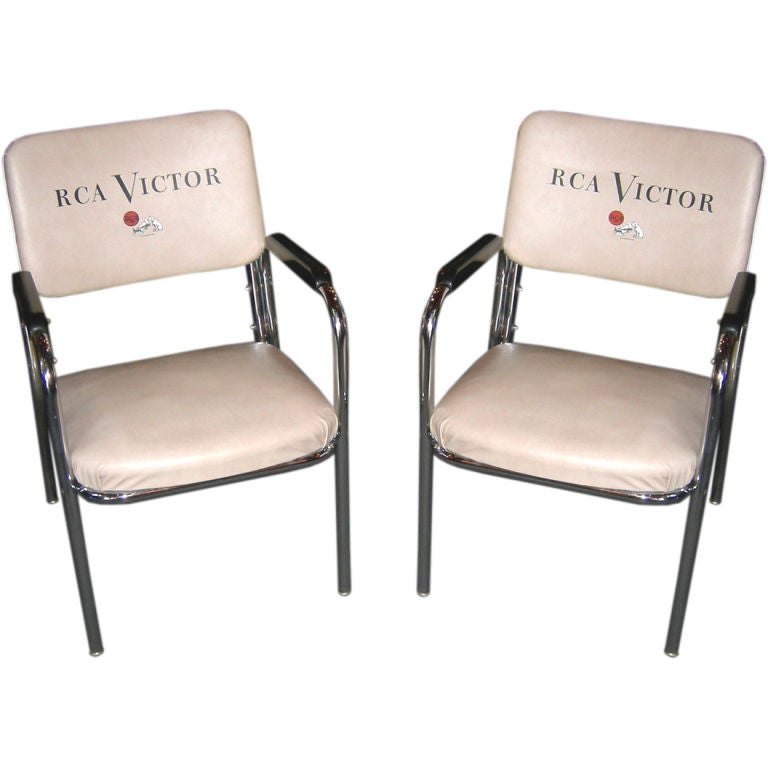 RCA Victor Pair of Advertising Logo Chairs