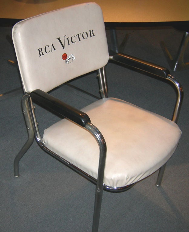 Mid-20th Century RCA Victor Pair of Advertising Logo Chairs