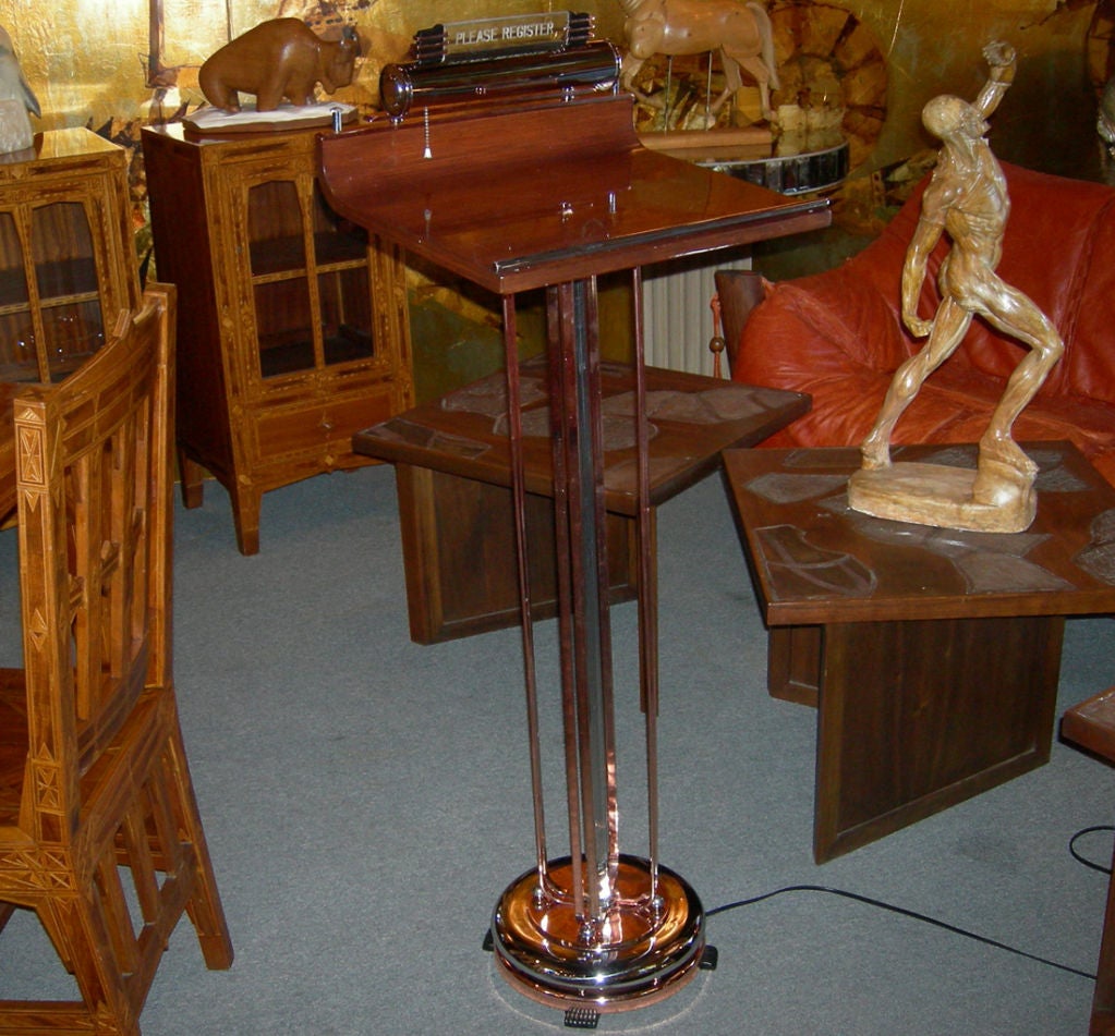 Copper Art Deco Podium or Hostess Stand