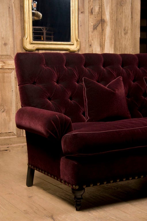 American Charming Edwardian Style Tufted Sofa