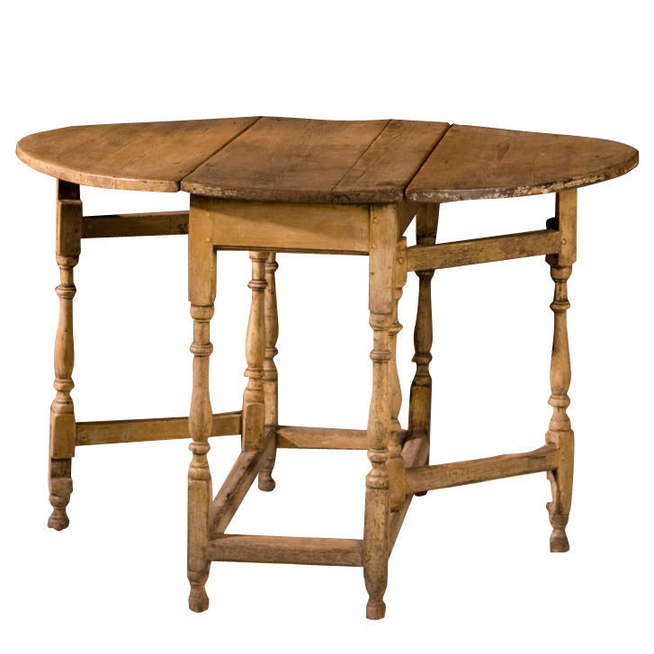 Weathered Pine Gateleg Table at 1stdibs