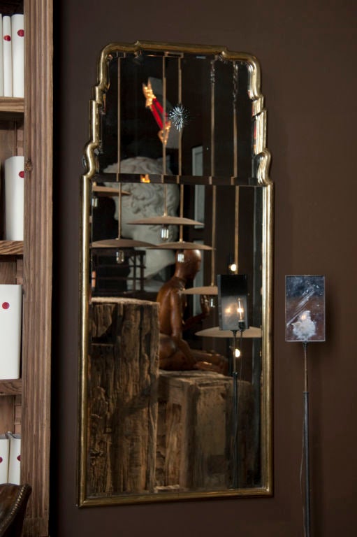 Carved Gilt-Wood Queen Anne Styled Starburst Mirror