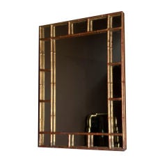 Charming Gilt Tole Mirror with Bamboo Detail
