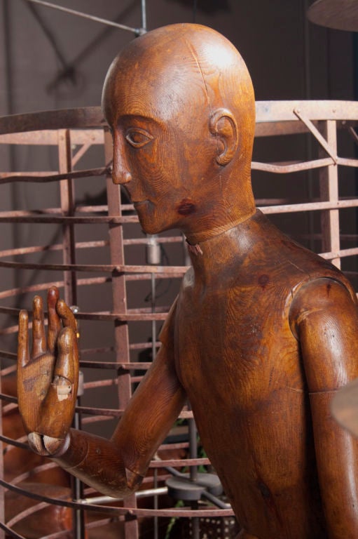 Folk Art Lifesize Articulated Wood Mannequin