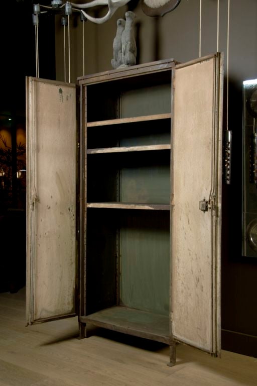 20th Century Industrial Belgium Two Door Cabinet