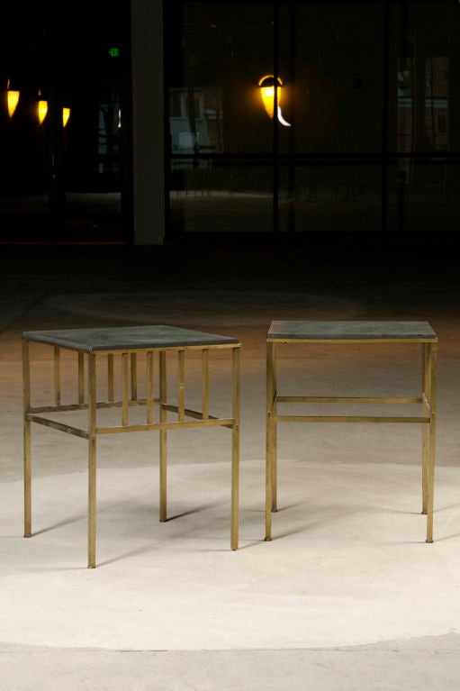 Pair of Brass Paul McCobb Side Tables
