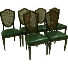Six 1940s French Louis XVI Style Chairs
