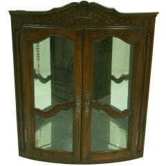 Antique 19th Century French Walnut Corner Cabinet