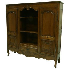 Antique 19th Century French Oak Louis XV Style Cabinet