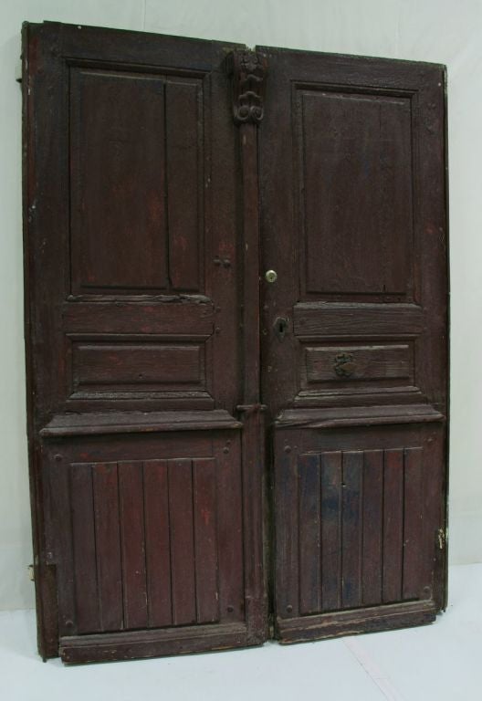 18th century French pine exterior doors.
Great original hardware and original paint.