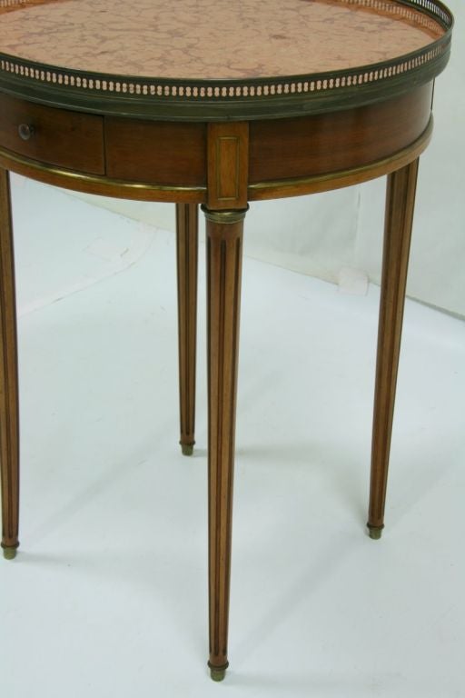 19th Century French Bouillotte Table with Marble Top 2