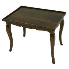 Early 1900's French Walnut Provencal Table with Wood Gallery