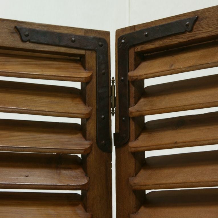 18th Century and Earlier 18TH CENTURY FRENCH PINE SHUTTERS MADE INTO SCREEN