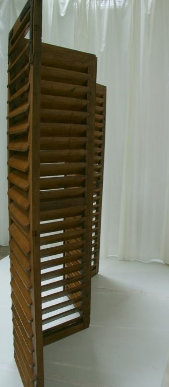 18TH CENTURY FRENCH PINE SHUTTERS MADE INTO SCREEN 1