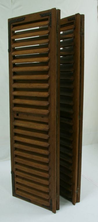 18TH CENTURY FRENCH PINE SHUTTERS MADE INTO SCREEN 2