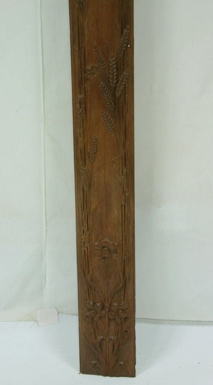 Dated 1920 walnut carvings from a French boulangerie.

Measures: 87