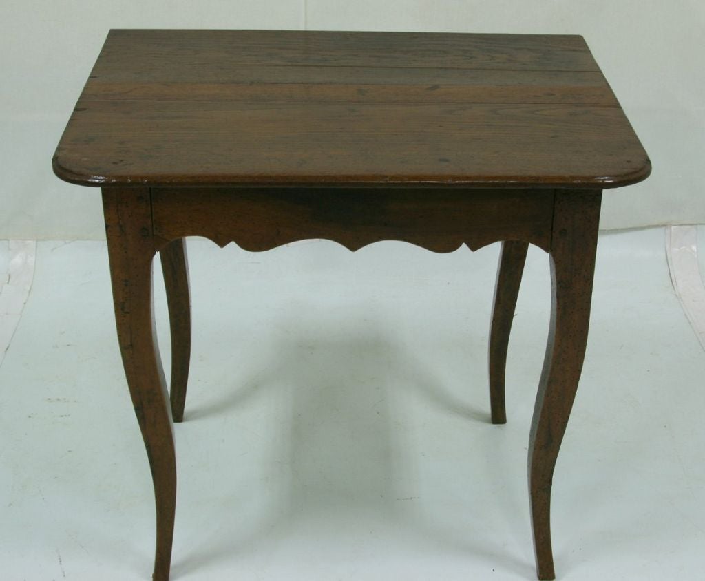 18th Century French Walnut and Oak Side Table