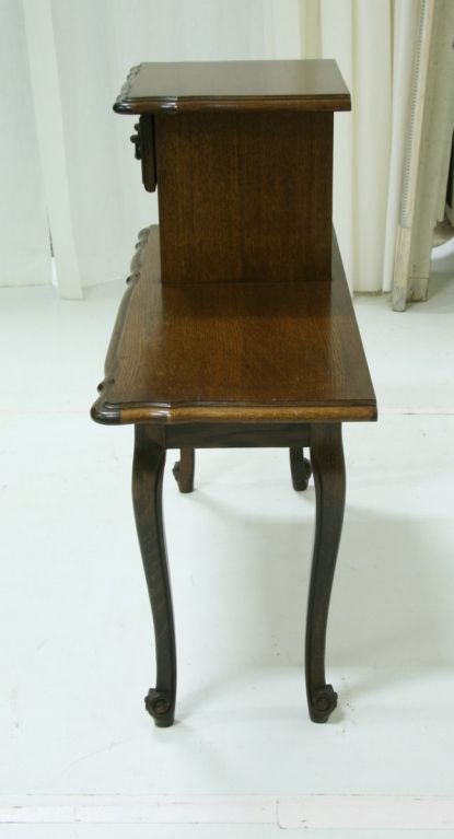 Contemporary 1970's French Oak Telephone Table