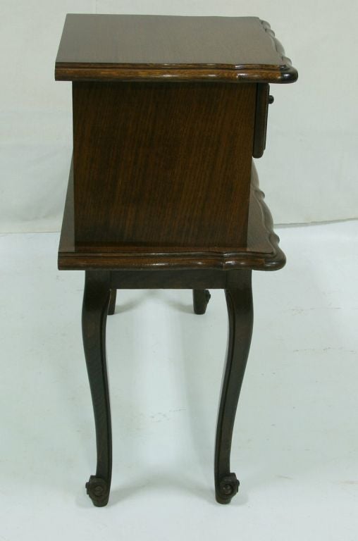 1970's French Oak Telephone Table 5