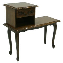 1970's French Oak Telephone Table