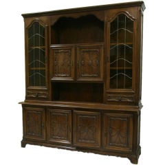 LATE 1900'S FRENCH WALNUT BIBLIOTHEQUE
