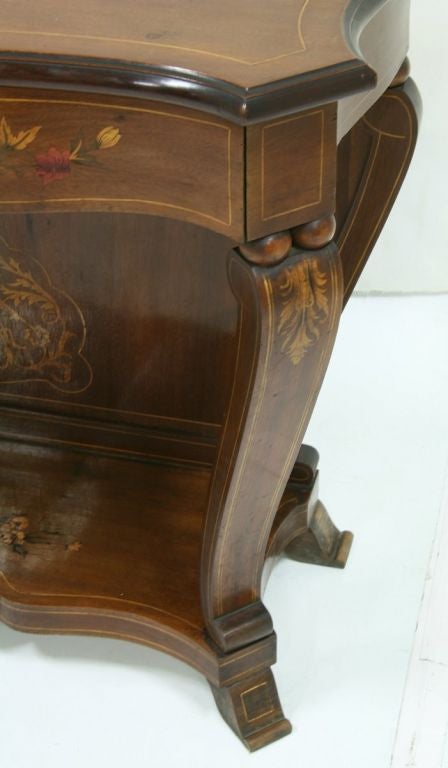 Mahogany 19th Century French Marquetry Console