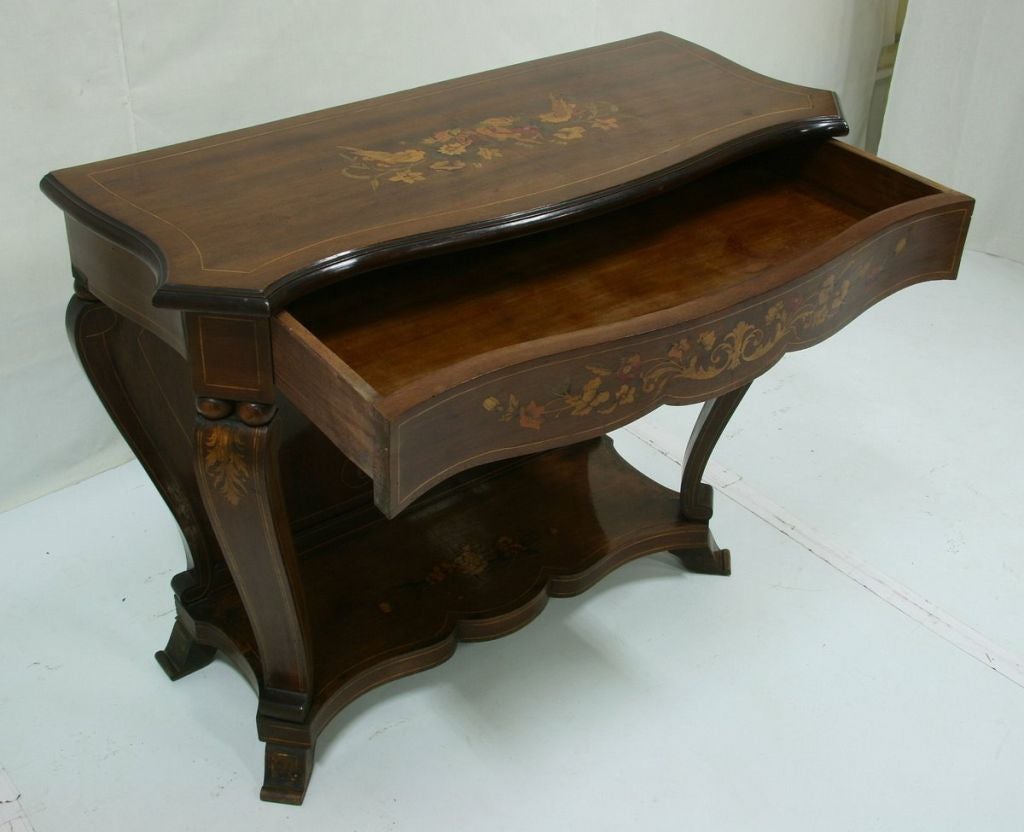 19th Century French Marquetry Console 1