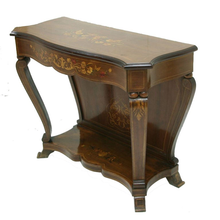 19th Century French Marquetry Console