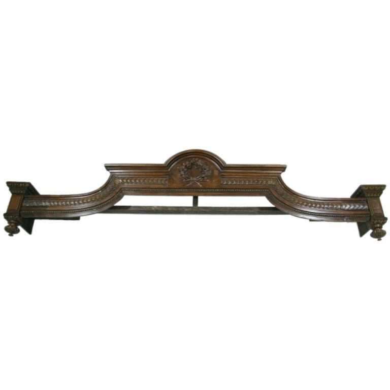 Valance Early 19th Century Italian Walnut Corona Deeply Carved