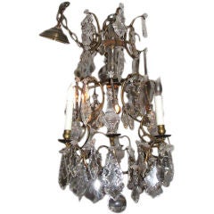 Early 1900
s French Crystal Three Arm Chandelier