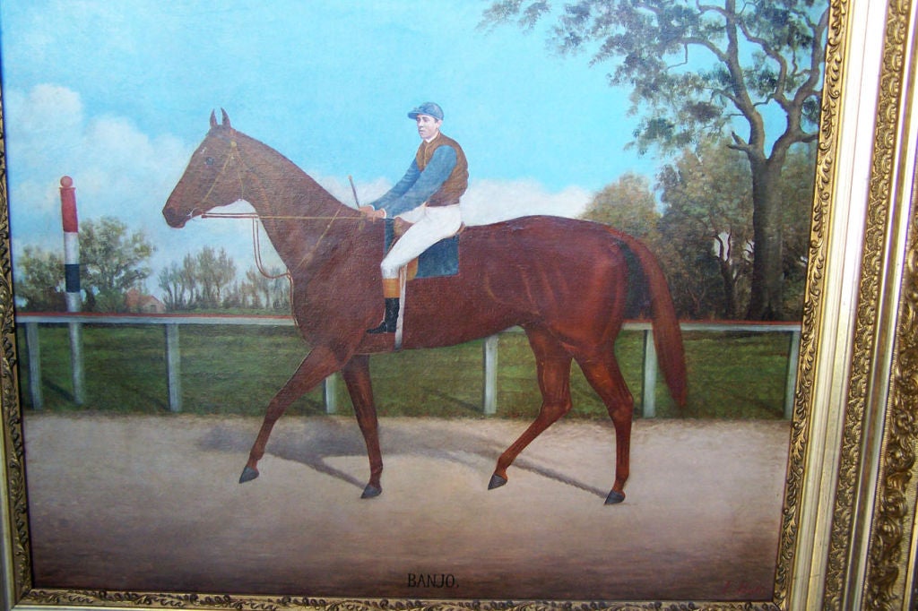 Race Horse and Jockey Painting