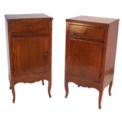 Antique Pair Italian Commodini Side Cabinets