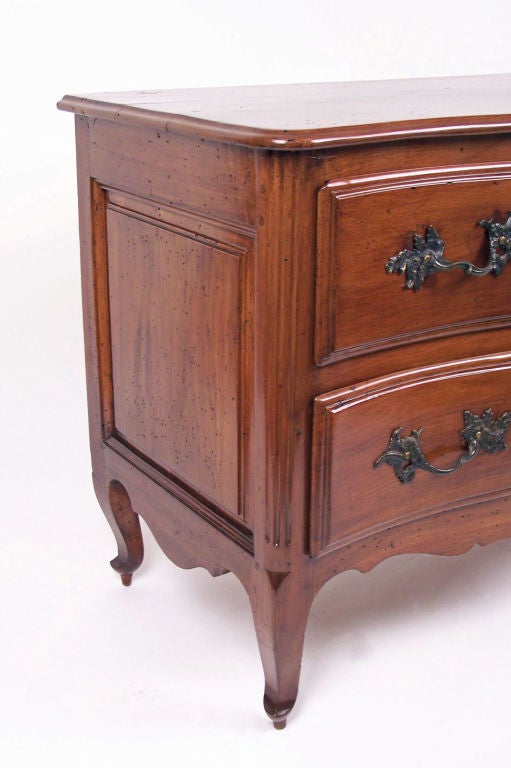 19th Century Walnut Two Drawer Commode Louis XV Style French 19th. Century For Sale