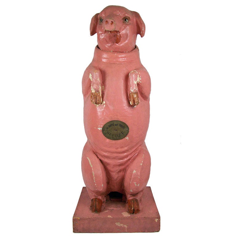 Gigantic French Papier Mache Truffle Pig