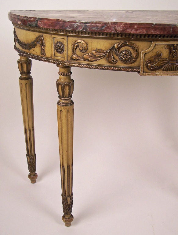 french demilune table