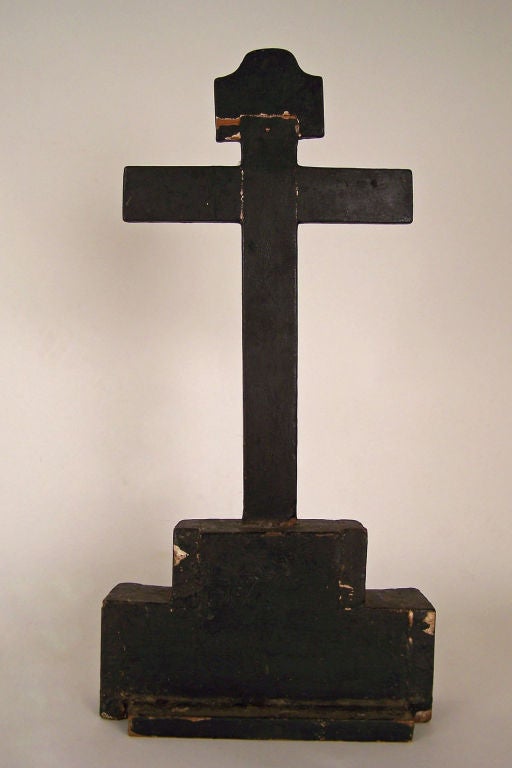 19thC Spanish Colonial Folk Art Crucifix 2