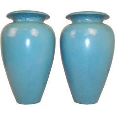 Pair of Grand Scale Gladding McBean Oil Jars