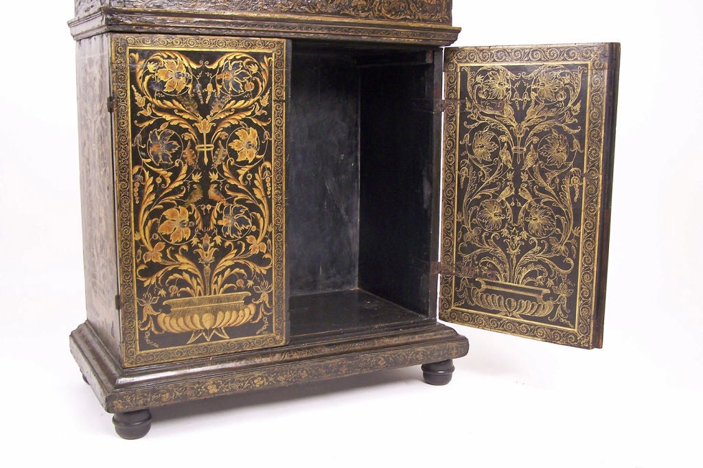 Hand-Painted 19th Century Continental Cabinet