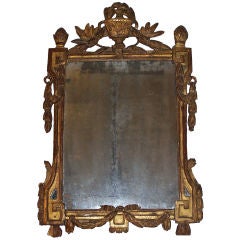 Louis XVI Gilt Mirror with Original Mirror Plate 18th Century 10