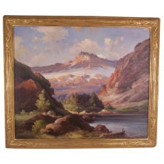 Oil Painting of a Colorado Rocky Mountain Scene
