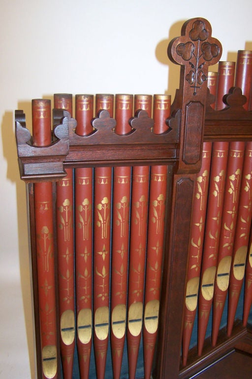 wooden pipe organ