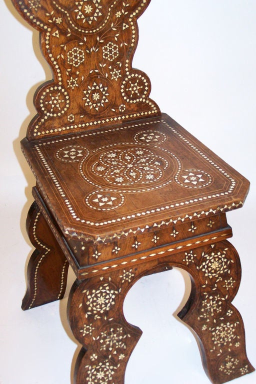 19th Century 19thC Italian Chair w/Bone Inlay