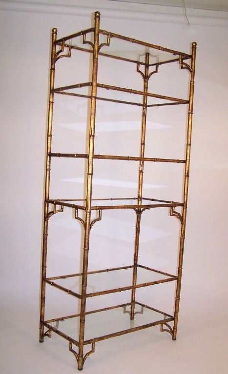 Italian Gilt Metal Etagere