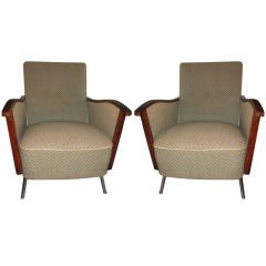ART DECO PAIR OF CHAIRS