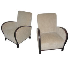French art deco  club  chairs