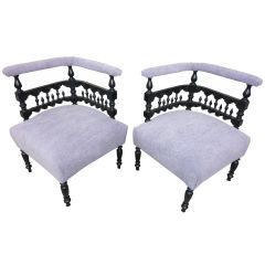 Pair of French corner chairs