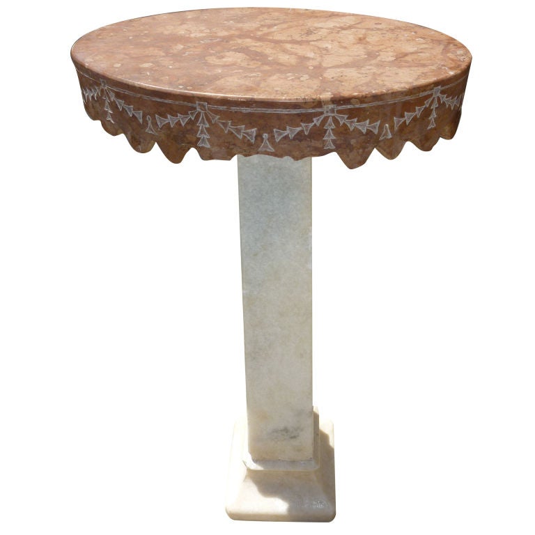 Italian  Art  Deco marble table For Sale
