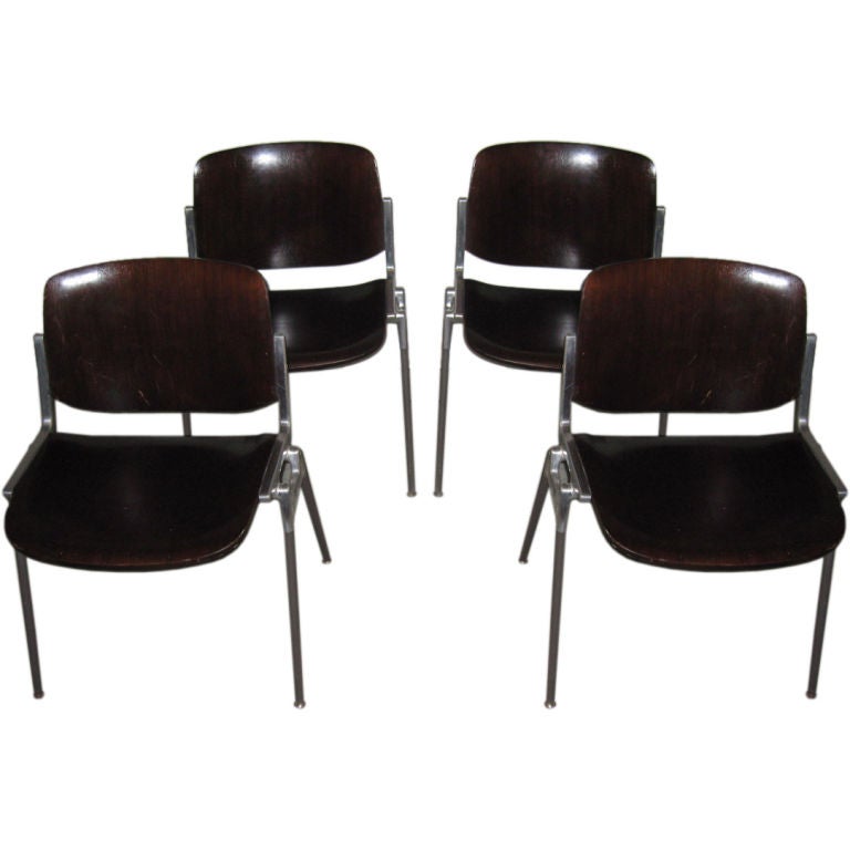 Italian  Four   Chairs By Castelli