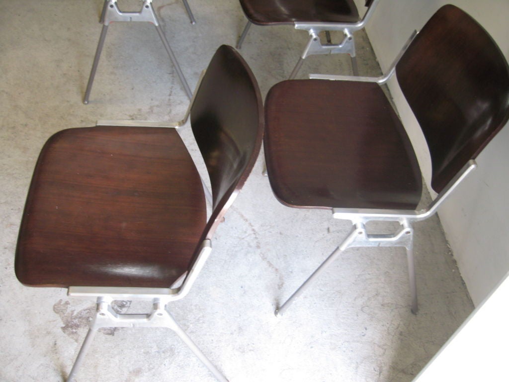 Brushed Italian  Four   Chairs By Castelli